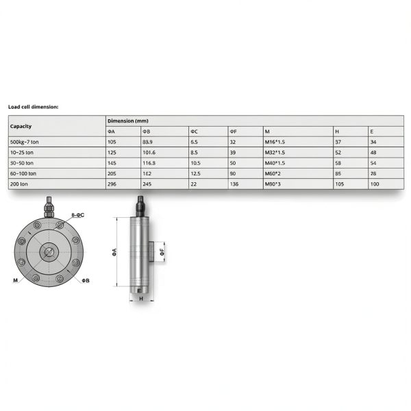 ATO Load Cell 2000kg Capacity Industrial Scale Sensor-3