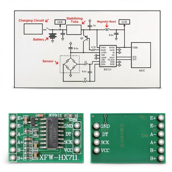 ALAMSCN HX711 Load Cell Amplifier High Precision Weighing-2