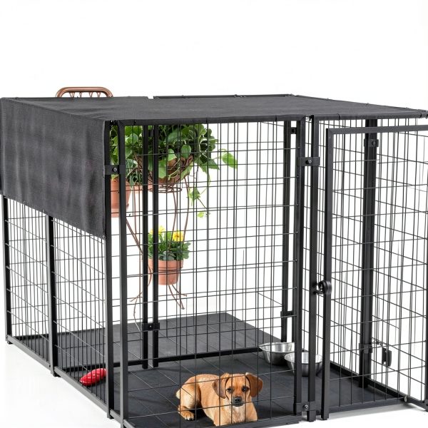 MEWTOGO Dog Crate Cover Sun Shade Mesh Tarp Outdoor-3