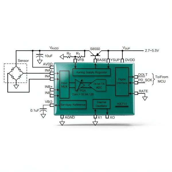 HX711 Load Cell Amplifier AOICRIE High Precision A/D-3