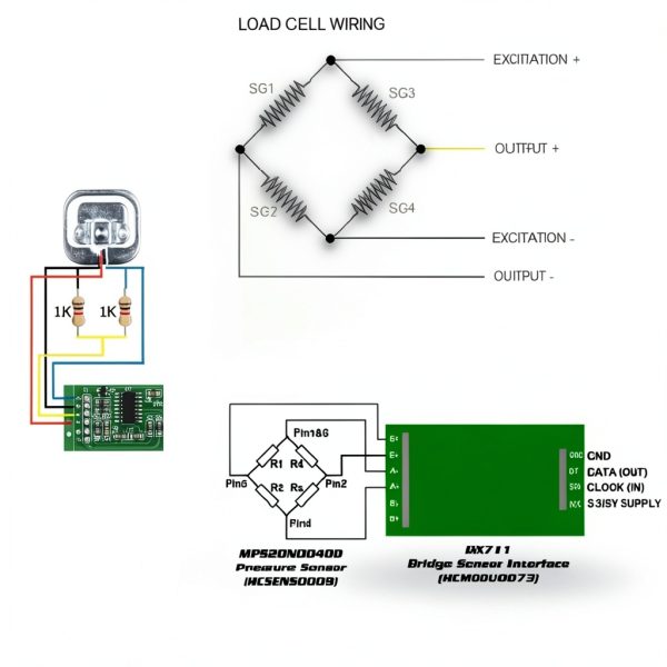DIYmalls HX711 Load Cell Module 50kg Scale Sensor Kit-2