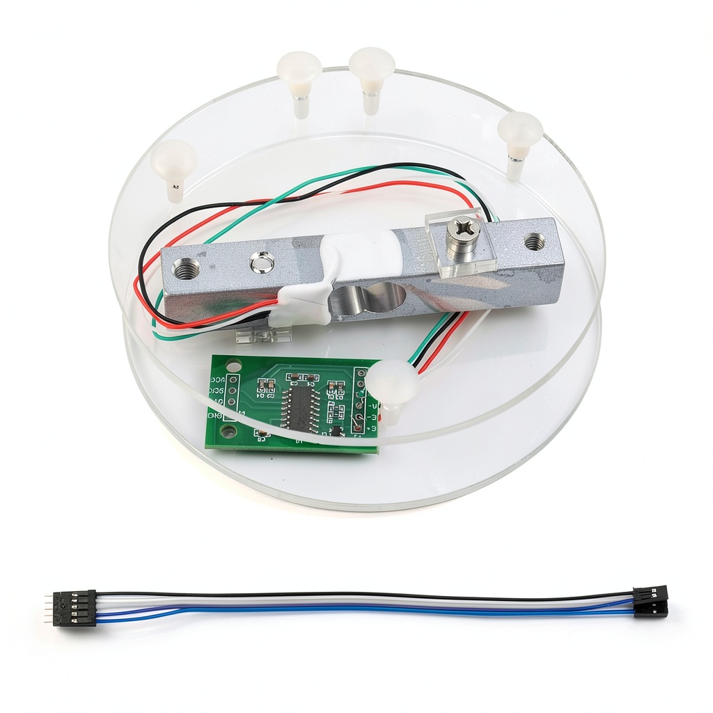 Installing Geekstory HX711 Module 24 Bit ADC Load Cell Amplifier on a wooden desk