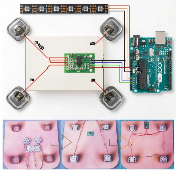 DIYmalls HX711 Load Cell Module 50kg Scale Sensor Kit-4