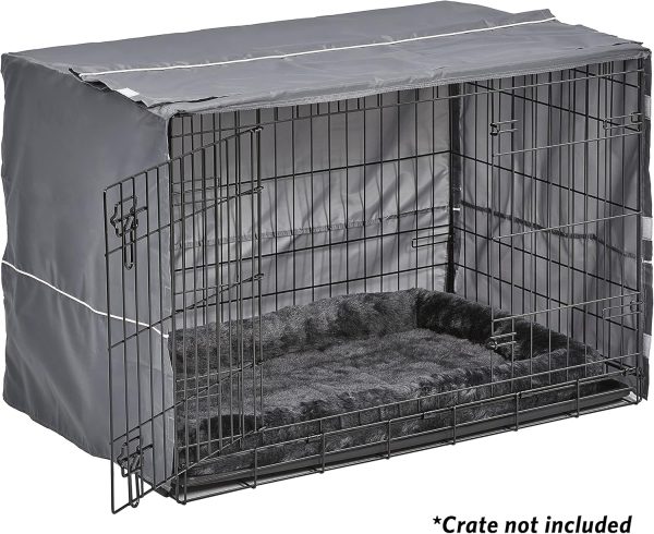 New World Dog Crate Cover Gray Cozy Den Bed Medium Large-2