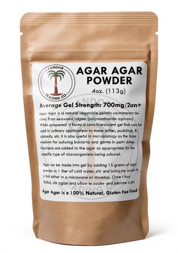 Agar Agar Powder 4 oz Average Gel Strength Lab Natural Protein 4.0-0