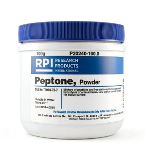 Peptone RPI P20240-100.0 Powder 100g Natural Protein for Lab Research-0
