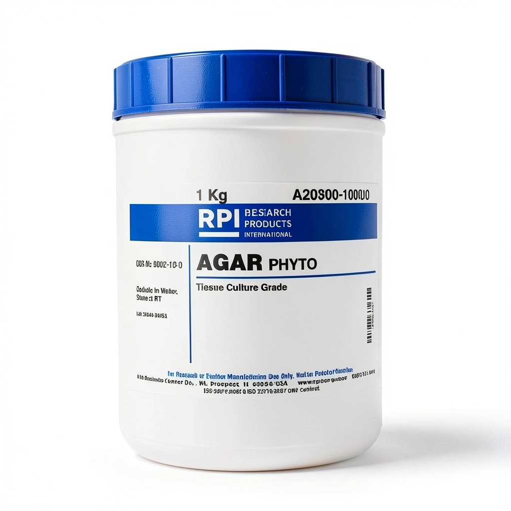 Installing RPI A20300-1000.0 Agar Phyto 1kg Natural Protein Powder Pale Yellow on a wooden lab bench