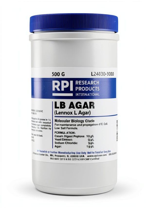 RPI L24030-500.0 LB Agar Low Salt Powder 500g Laboratory Grade-0