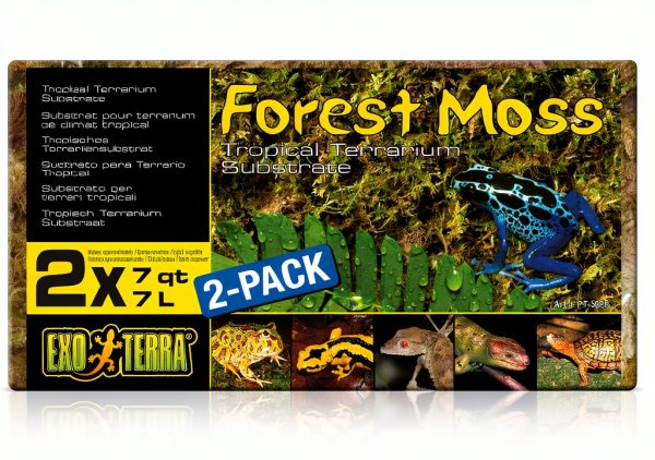 Exo Terra Forest Plume Moss 7 Qt 2-Pack for Reptile Terrariums-0