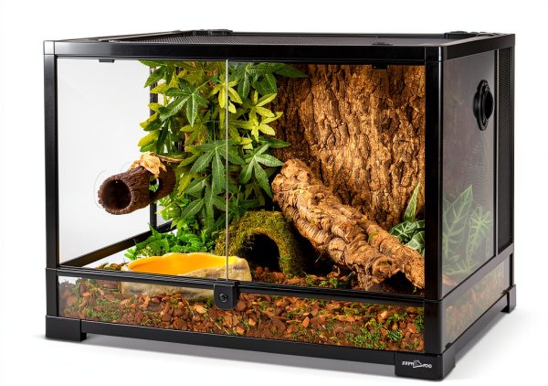 REPTIZOO Reptile Hide Cave Resin Hollow Tree Trunk Hideout Hermit Crab Climbing Toys Reptile Shelter Sleeping Cave for Arboreal Reptiles, Hermit Crabs, Leopard Gecko, Lizard Terrarium Decor-5