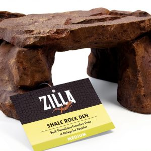 Zilla Pet Reptile Terrarium Shale Rock Den Décor, Basking Rock and Hide for Bearded Dragons and Other Reptiles, Medium-0